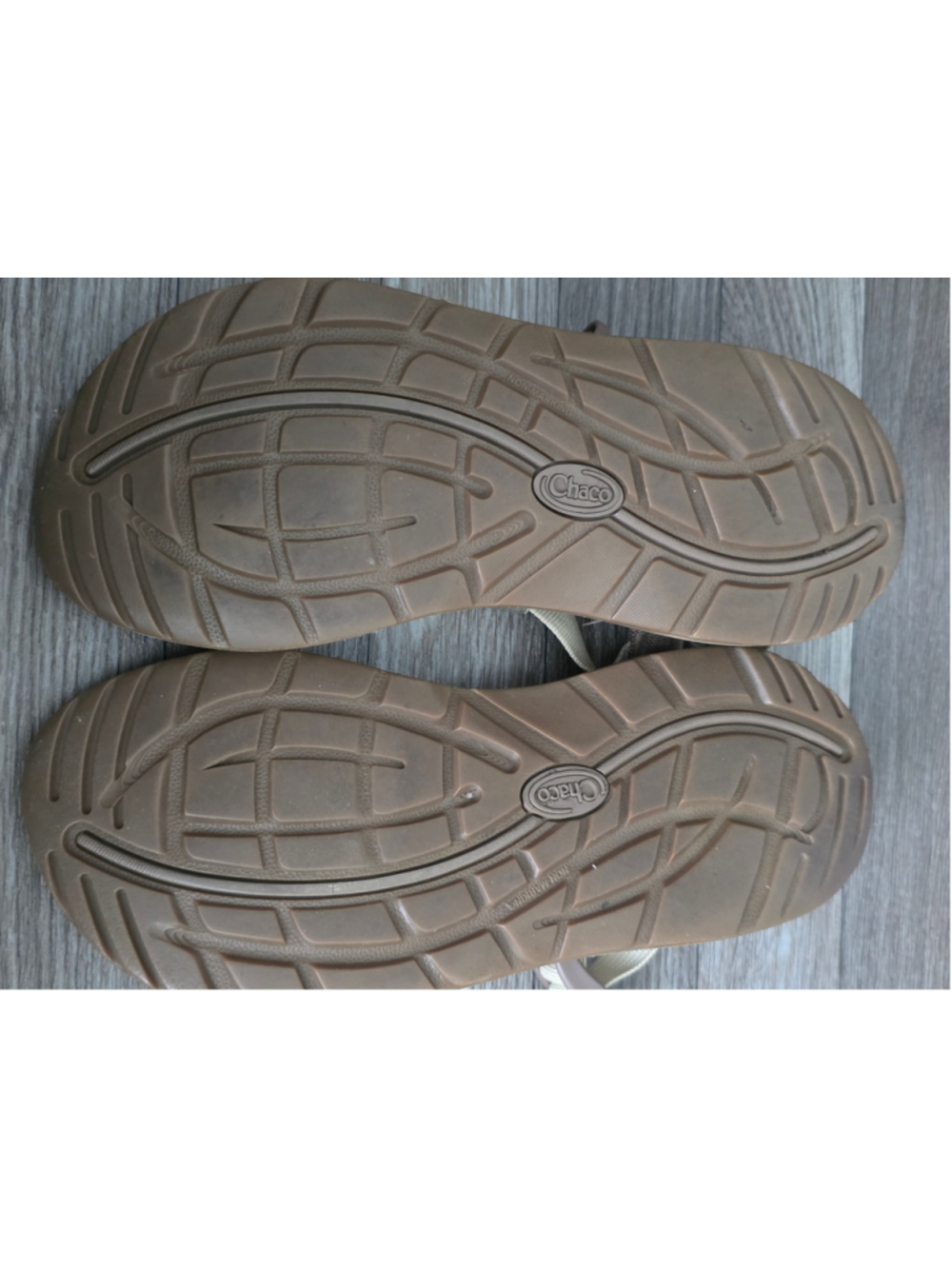 Chaco Z/Cloud sandals featuring a metallic gold strap color. Womens size 10 - Picture 6 of 6